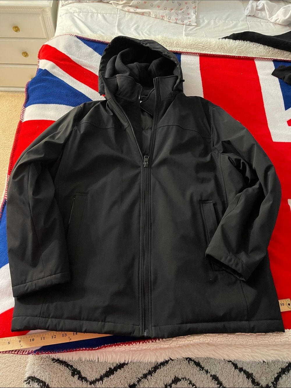 Calvin Klein Men's Black Hooded Performance Softshell Jacket